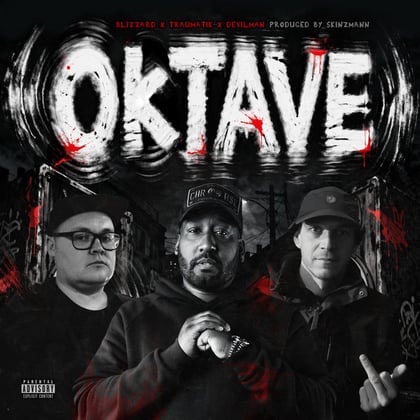 Oktave album by Mr Traumatik, Devilman & Blizzard - Drum and Bass Cover Art
