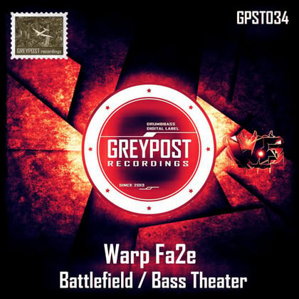 Battlefield / Bass Theater album by Warp Fa2e - Drum and Bass Cover Art