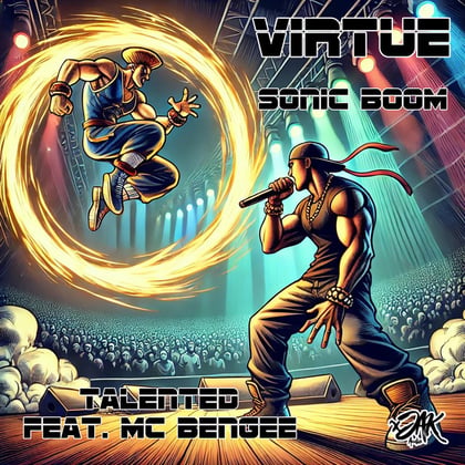 Sonic Boom / Talented album by Virtue - Drum and Bass Cover Art