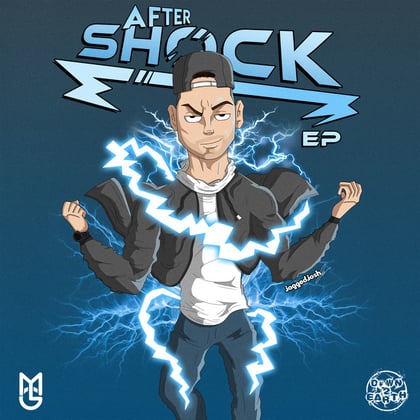 Aftershock album by Macky Gee - Drum and Bass Cover Art