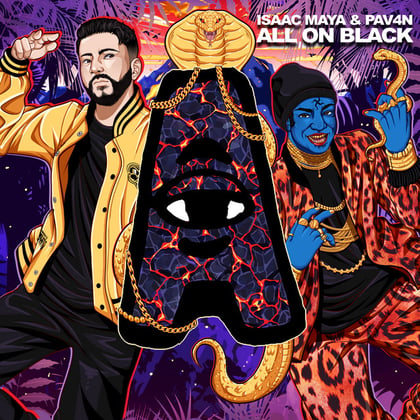 All on Black album by Isaac Maya & PAV4N - Drum and Bass Cover Art