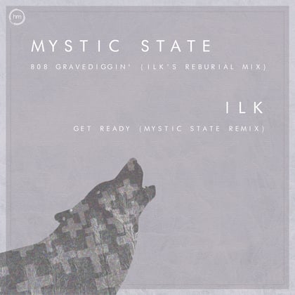 808 Gravediggin' (Ilk's Reburial Mix) / Get Ready (Mystic State Remix) album by LSB & ILK - Drum and Bass Cover Art