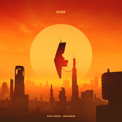 San Diego / Seasons album by D3Z & INK - Drum and Bass Cover Art