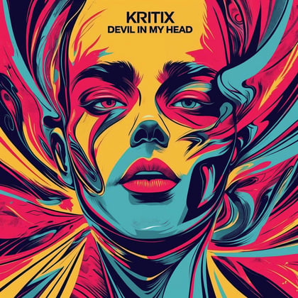 Devil in my head album by Kritix - Drum and Bass Cover Art