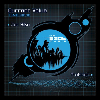 Jet Bike / Traktion album by Current Value - Drum and Bass Cover Art