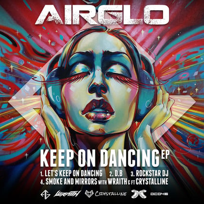 Keep On Dancing album by AIRGLO - Drum and Bass Cover Art
