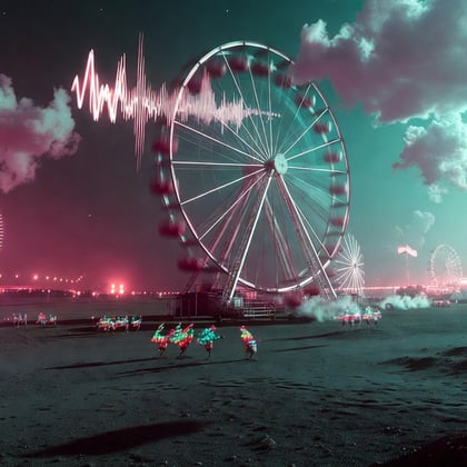 Floating Glow Beyond Horizon album by The Upbeats - Drum and Bass Cover Art