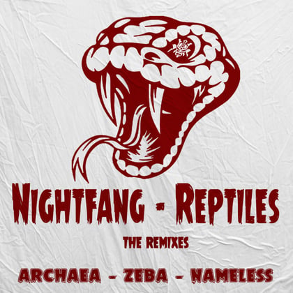 Reptiles (The Remixes) album by Nightfang - Drum and Bass Cover Art