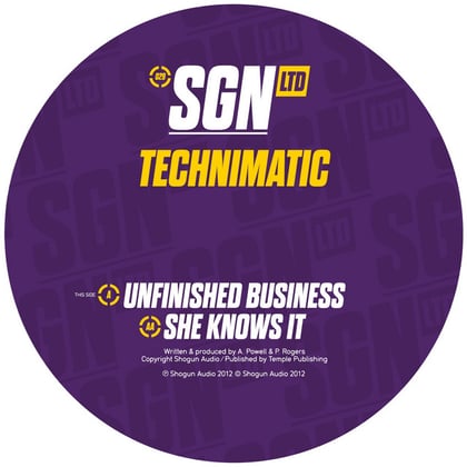 Unfinished Business / She Knows It album by Monrroe & Technimatic - Drum and Bass Cover Art