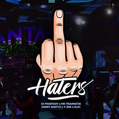 Haters album by DJ Phantasy, Mr Traumatik & Harry Shotta - Drum and Bass Cover Art