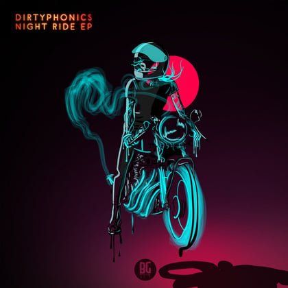 Night Ride EP album by Dirtyphonics - Drum and Bass Cover Art