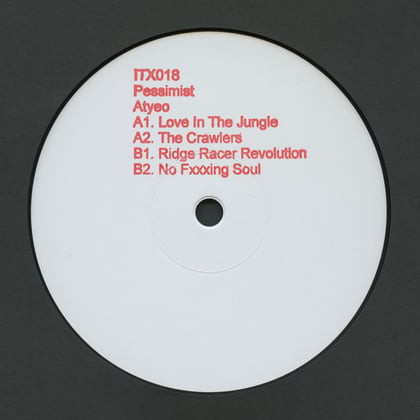 Atyeo album by Pessimist - Drum and Bass Cover Art
