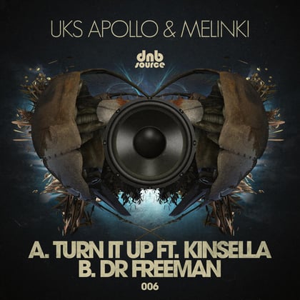 Turn It Up / Dr Freeman album by Melinki - Drum and Bass Cover Art