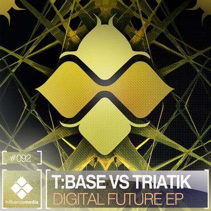 Digital Future EP album by Mystical Sound, T:Base & Triatik - Drum and Bass Cover Art