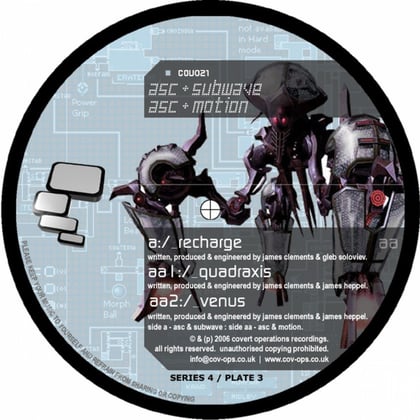 Recharge / Quadraxis / Venus album by ASC - Drum and Bass Cover Art