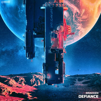 Defiance album by Brakken & Technical Itch - Drum and Bass Cover Art
