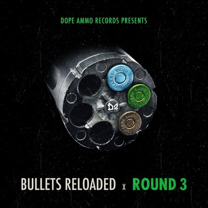 Bullets Reloaded Round 3 album by Ed Solo & Dope Ammo - Drum and Bass Cover Art
