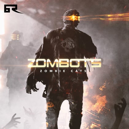 Zombots album by Zombie Cats - Drum and Bass Cover Art