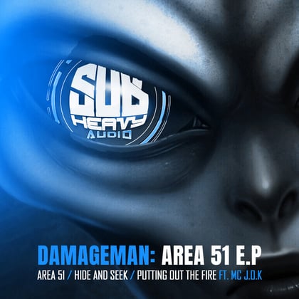 Area 51 EP album by Damageman - Drum and Bass Cover Art