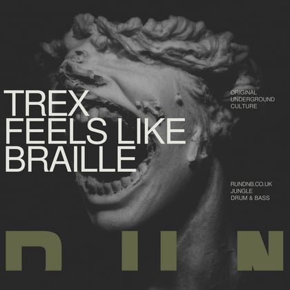 Braille EP album by Trex - Drum and Bass Cover Art