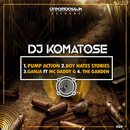 Pump Action EP album by DJ Komatose - Drum and Bass Cover Art
