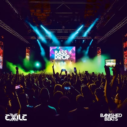 Bass Drop album by Exile - Drum and Bass Cover Art