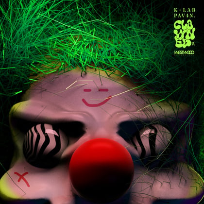 Clowned album by Burr Oak, K+Lab & PAV4N - Drum and Bass Cover Art