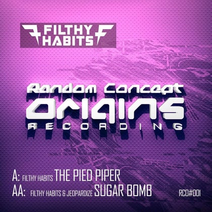 The Pied Piper / Sugar Bomb album by Jayline, Filthy Habits & Jeopardize - Drum and Bass Cover Art