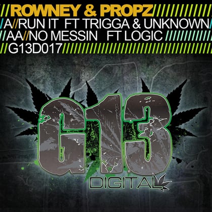 Run It / No Messin album by Rowney & Propz - Drum and Bass Cover Art