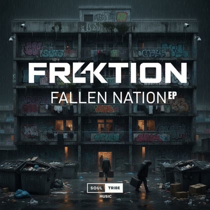 Fallen Nation album by Fr4ktion - Drum and Bass Cover Art