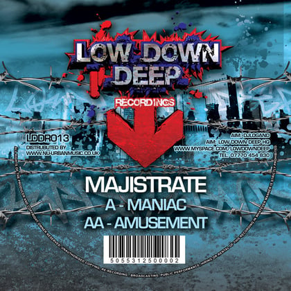 Maniac / Amusment album by Majistrate - Drum and Bass Cover Art
