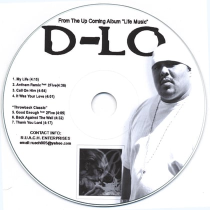 MAXI SINGLE album by D-Lo - Drum and Bass Cover Art