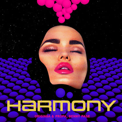 Harmony album by Benny Page & Origin8a & Propa - Drum and Bass Cover Art