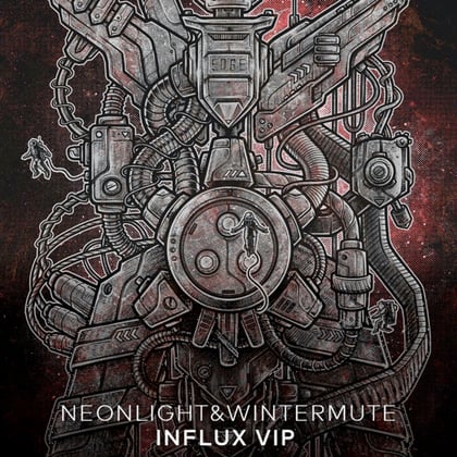 Influx VIP album by Neonlight & Wintermute - Drum and Bass Cover Art