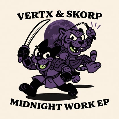 Midnight Work EP album by Skorp - Drum and Bass Cover Art