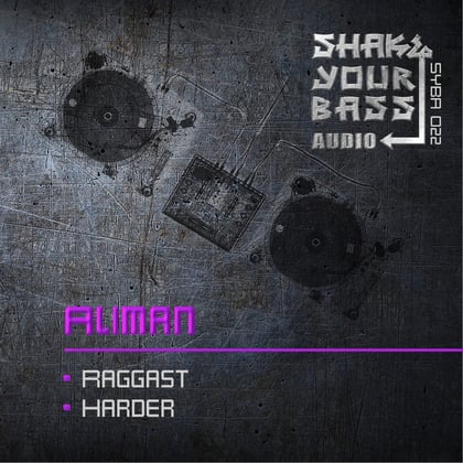 Raggast / Harder album by Aliman - Drum and Bass Cover Art