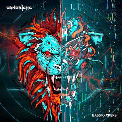 Bass Fxxkers album by Tanukichi - Drum and Bass Cover Art