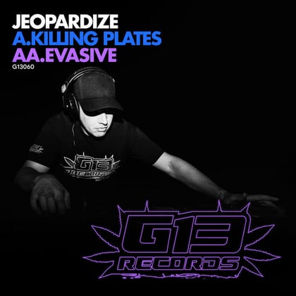 Killing Plates / Evasive album by Jeopardize - Drum and Bass Cover Art