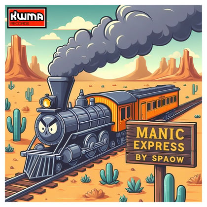 Manic Express album by Spaow - Drum and Bass Cover Art