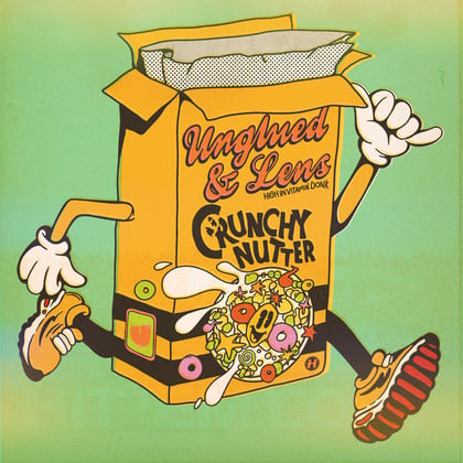 Crunchy Nutter album by Unglued & Lens - Drum and Bass Cover Art