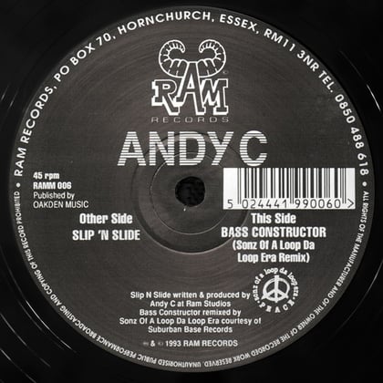 Slip 'n' Slide / Bass Constructor (Sonz Of A Loop Da Loop Era Remix) album by Andy C - Drum and Bass Cover Art
