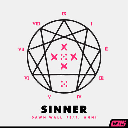 Sinner album by Dawn Wall - Drum and Bass Cover Art