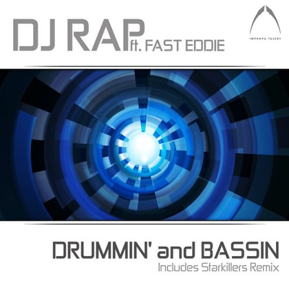 Drummin' n Bassin' album by DJ Rap - Drum and Bass Cover Art