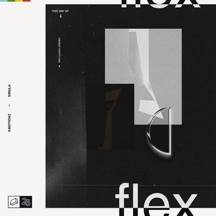 Flex album by K Motionz & Simula - Drum and Bass Cover Art