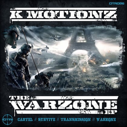The 'Warzone' album by K Motionz & Fraksure - Drum and Bass Cover Art