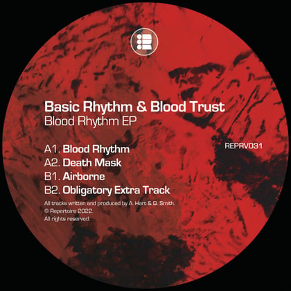 Blood Rhythm EP album by Basic Rhythm - Drum and Bass Cover Art