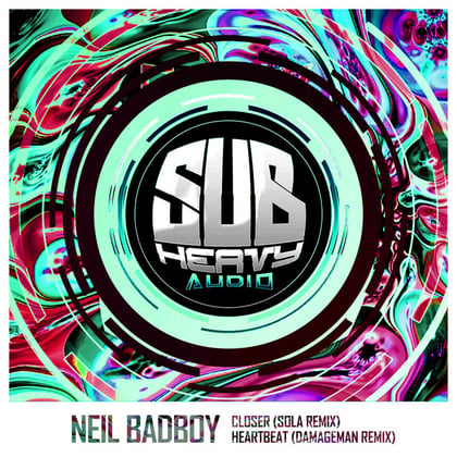 Closer remix / Heartbeat remix album by Neil Badboy - Drum and Bass Cover Art