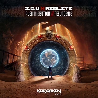 Push The Button / Resurgence album by I.C.U & Replete - Drum and Bass Cover Art