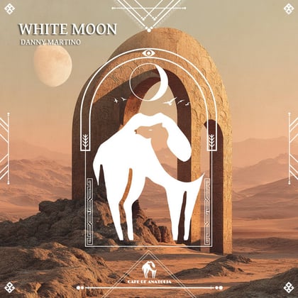 White Moon album by Tengu, Danny Martino & Cafe De Anatolia - Drum and Bass Cover Art