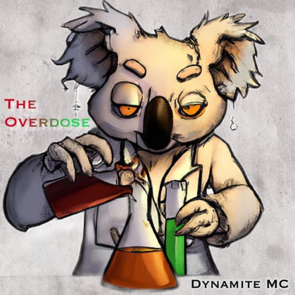 The Overdose album by Dynamite MC - Drum and Bass Cover Art